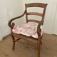 Fauteuil paillé en merisier Louis Philippe