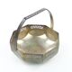 Art Nouveau sugar bowl, silver-plated brass, Austria, early 20th century