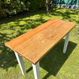 Table de ferme en chêne 1 tiroir