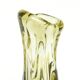 Postmodern vase, yellow glass, Poland, 1970s