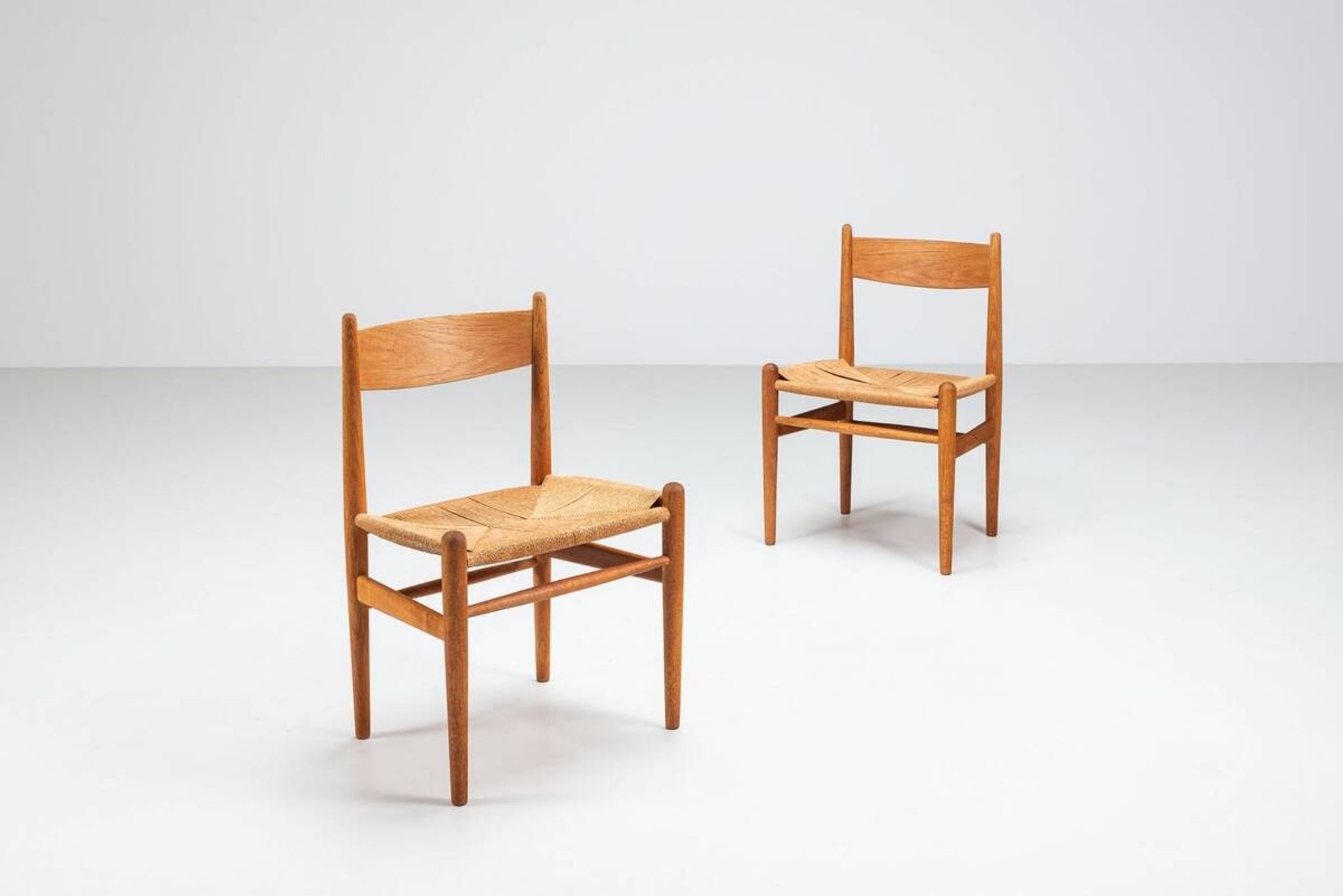 Hans Wegner model CH36 dining chairs in oak Carl Hansen & Son Denmark 1970