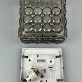 60s 70s ceiling lamp Glashütte Limburg Germany Plafoniere glass & metal