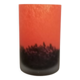 Vase art déco pâte de verre ancien signé Laflor