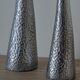Brutalist hammered candlesticks