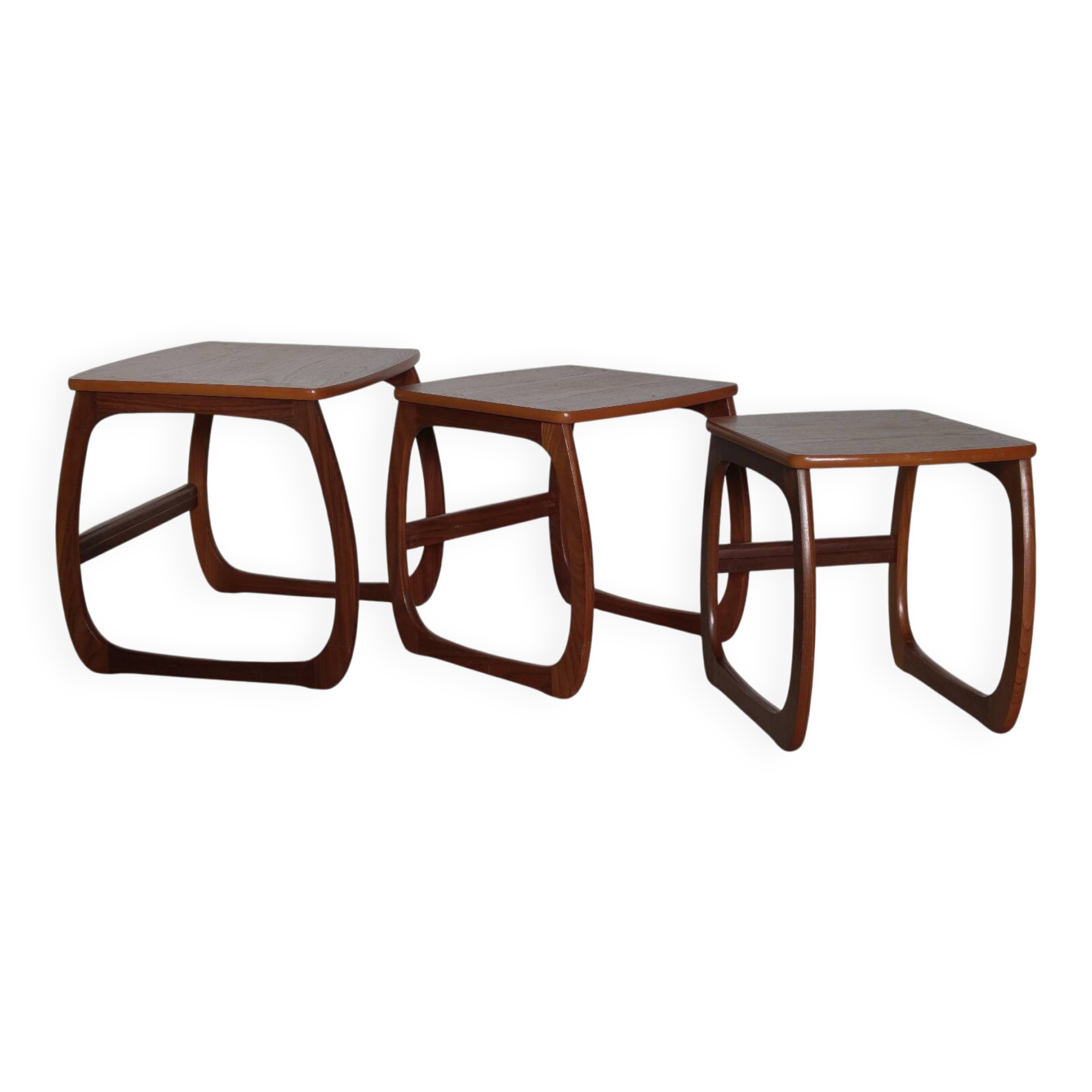 Mid-century nesting coffee tables nathan