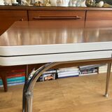 Formica table with extension cords