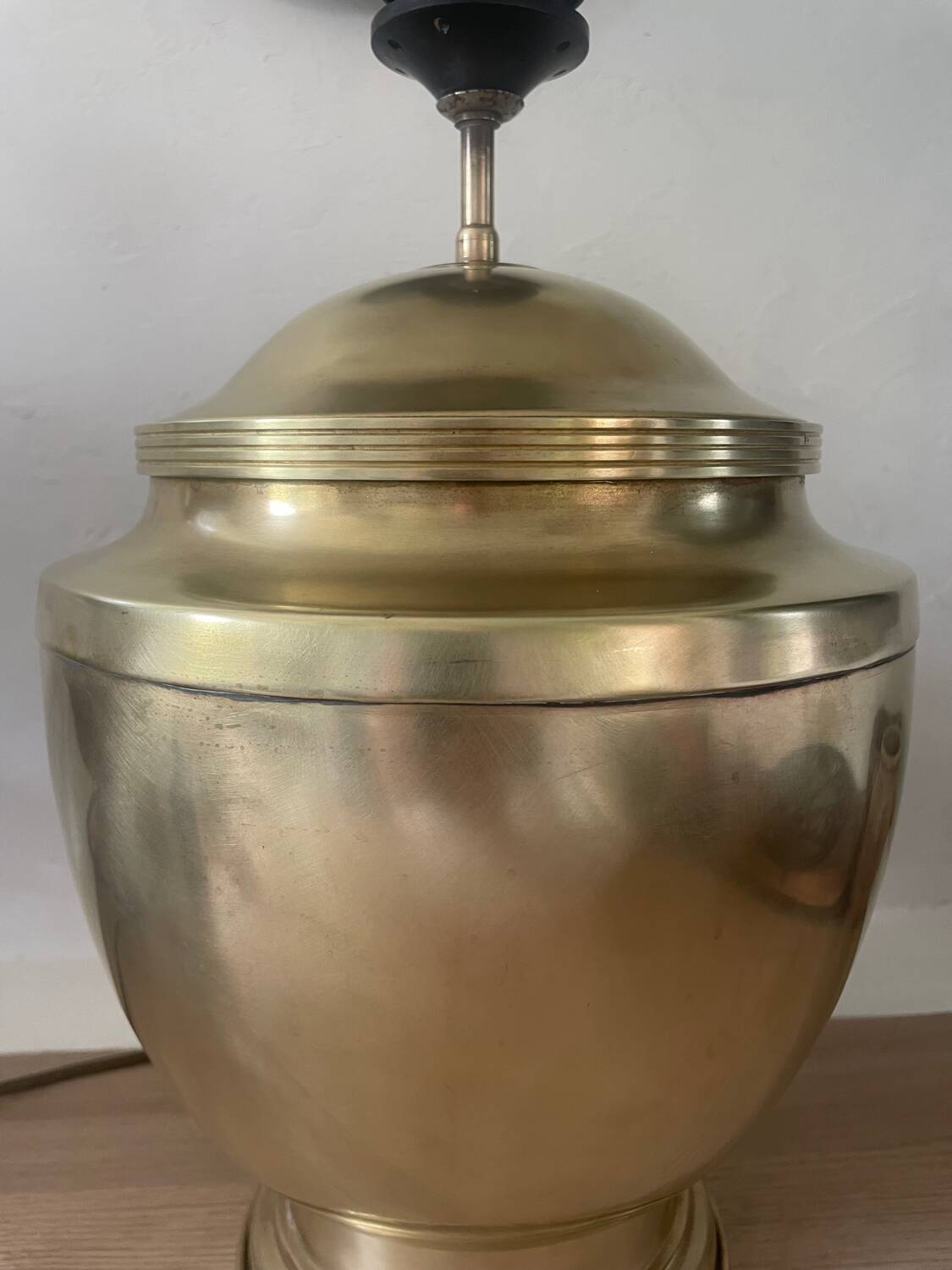 Vintage brass baluster lamp