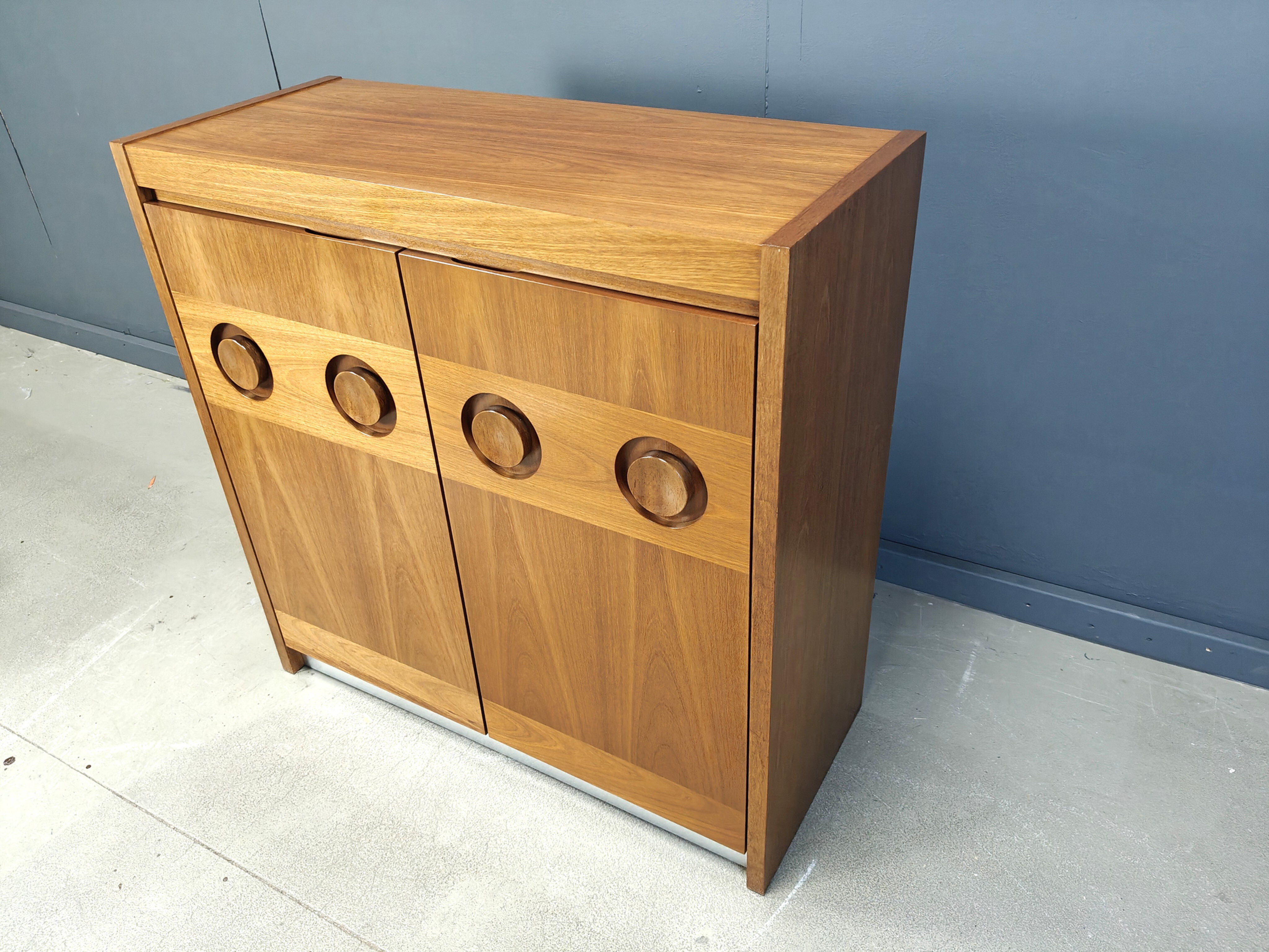 Vintage brutalist bar cabinet, 1970s