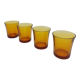 Set of 4 amber glasses