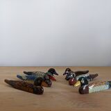 Lacquered wooden duck knife holders