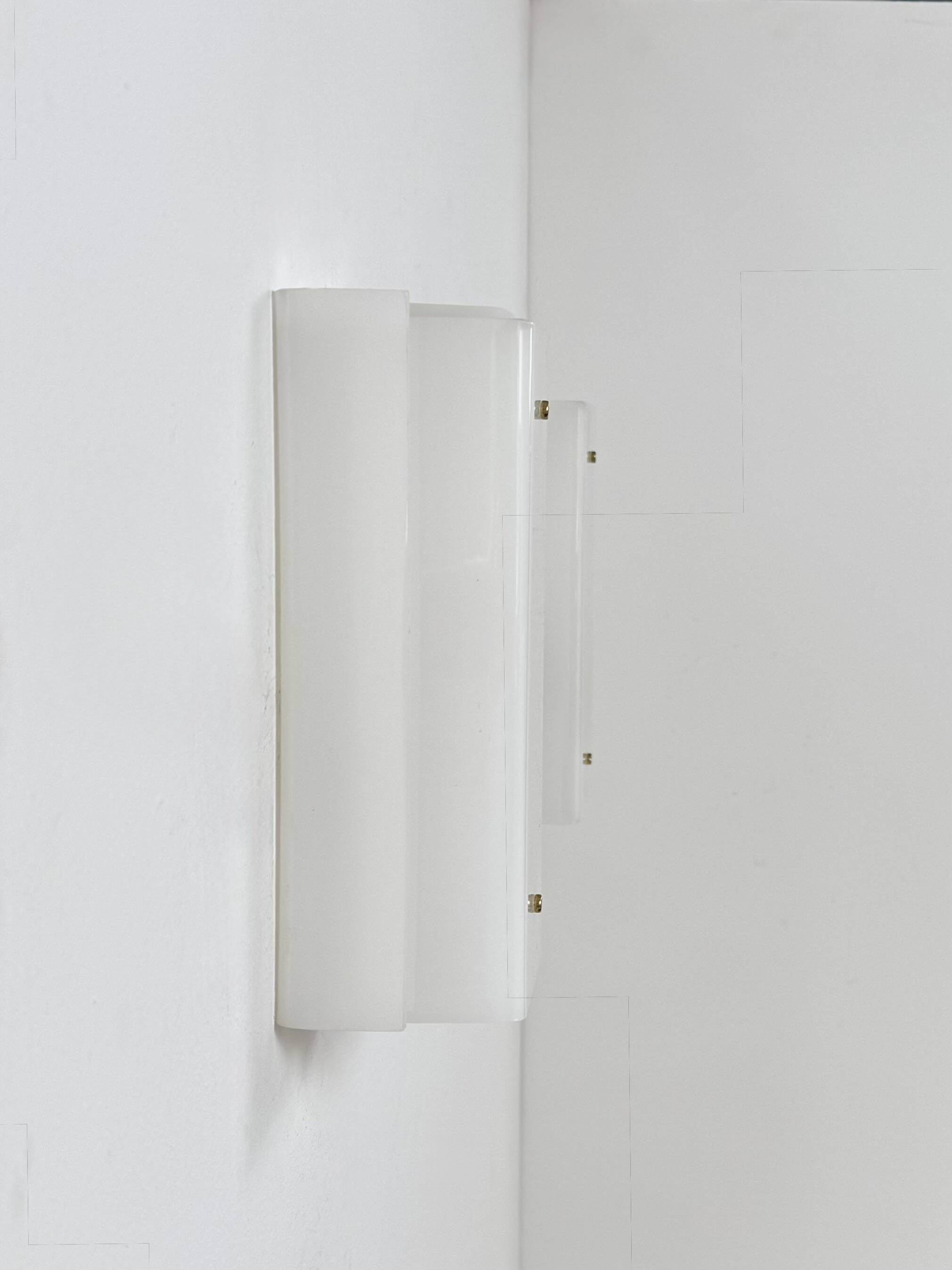 Pair of vintage Perspex wall lights, Italy, 1970.