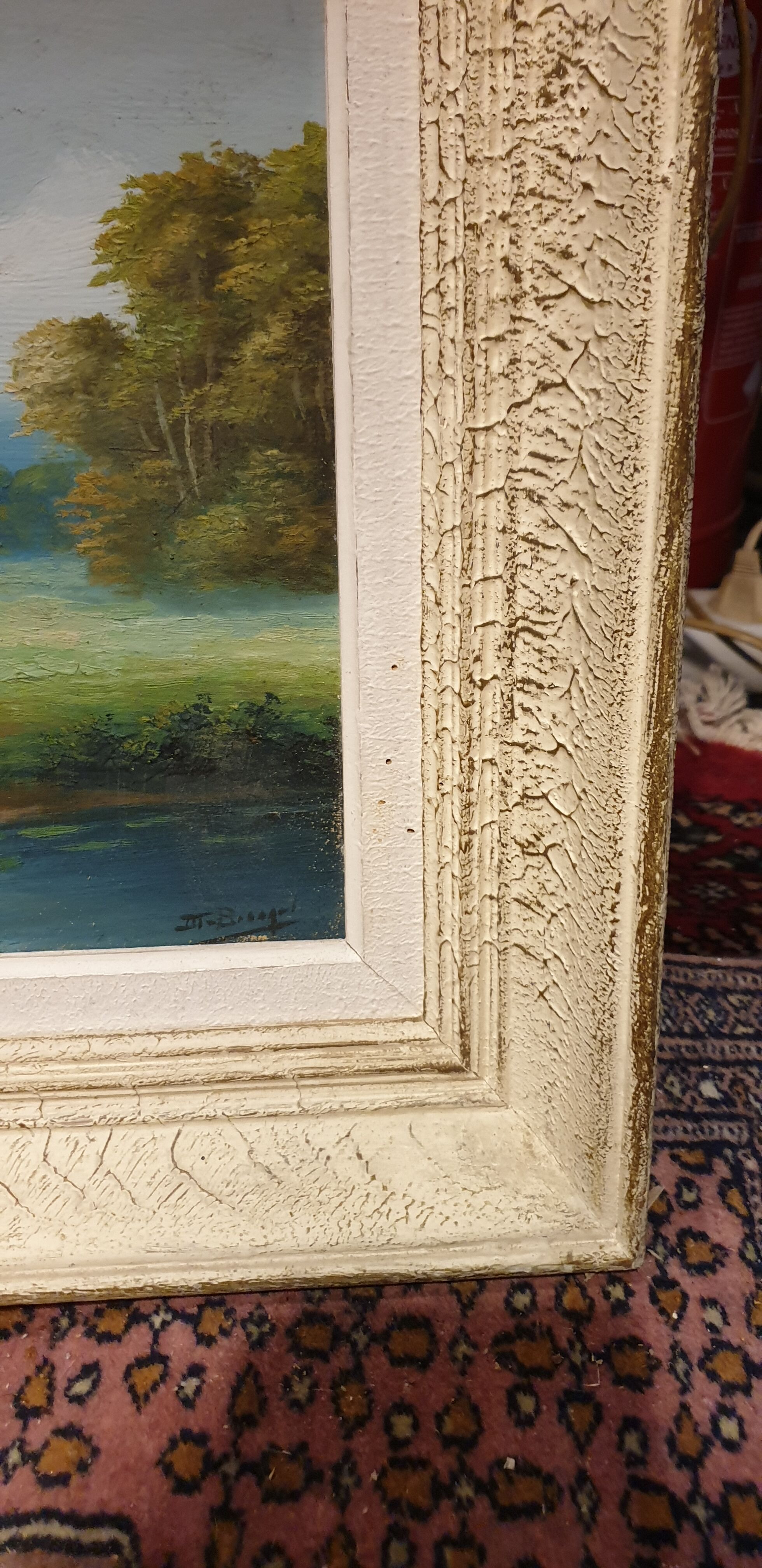 Pastoral painting oil on panel