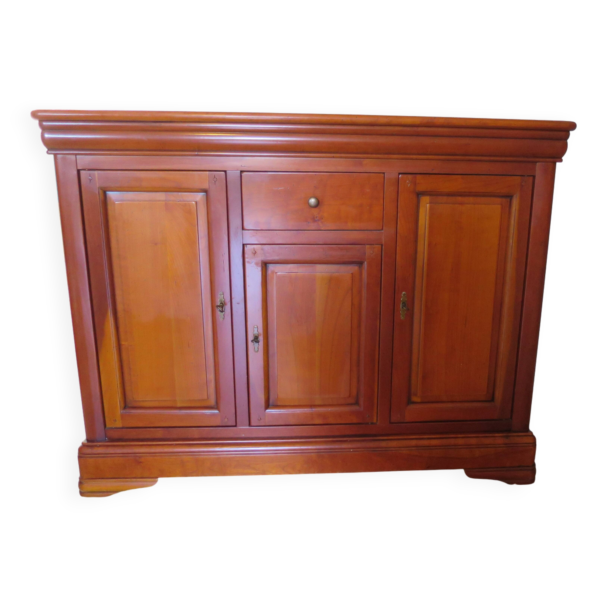 Sideboard - Long entrance cabinet - 1 drawer - 3 doors - solid wood - Louis Philippe