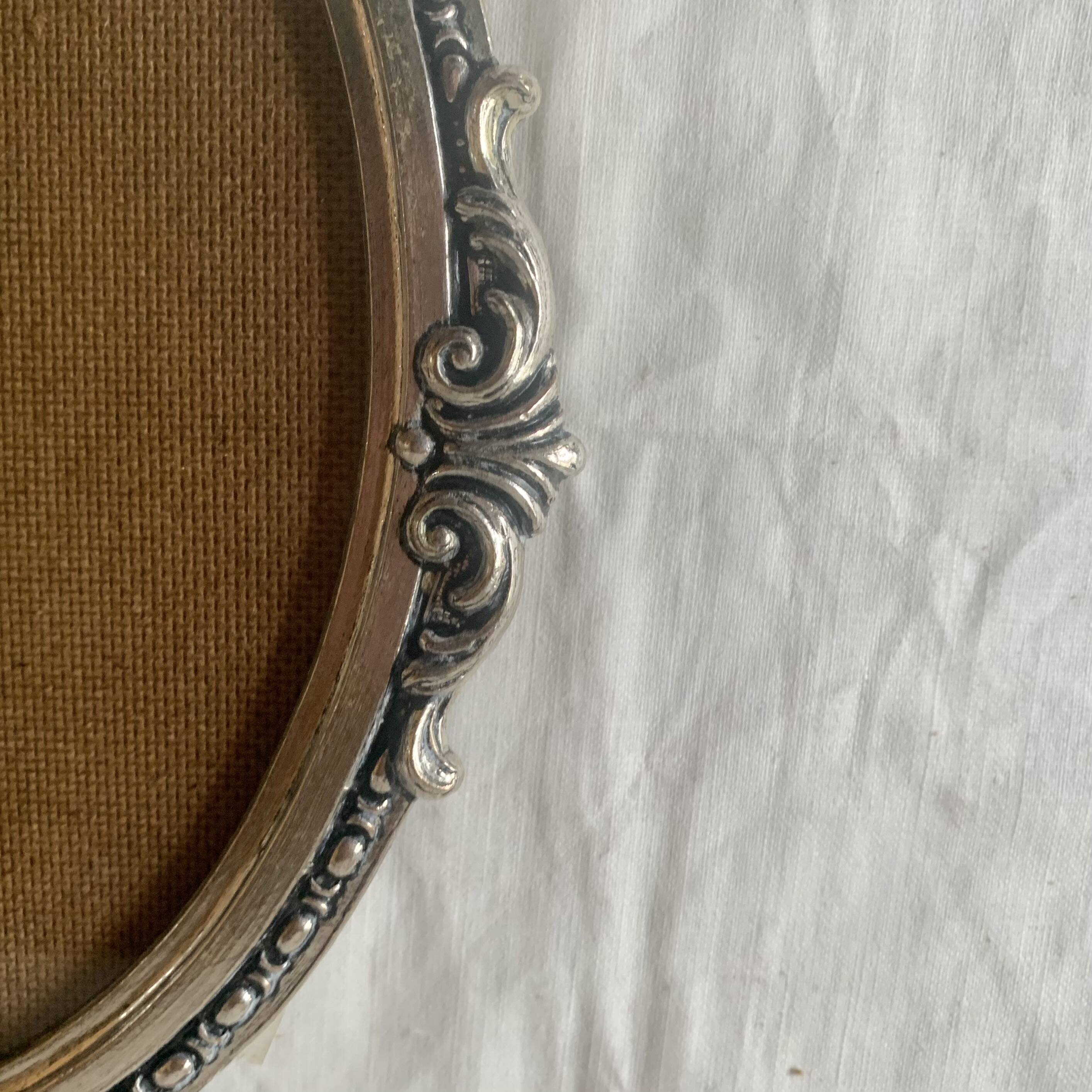 Pair of vintage silver metal frames