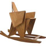 Sculptural rocking chair origami bird