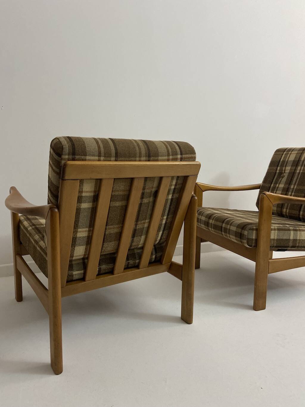 Vintage teak armchairs