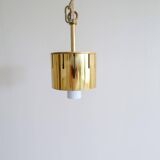 Modern mid-century brass chandelier Reflex Pierre Forssell Skultuna, Sweden