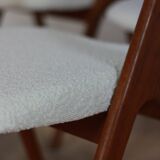 Set Bouclé diningchairs Albin Johansson and Sons