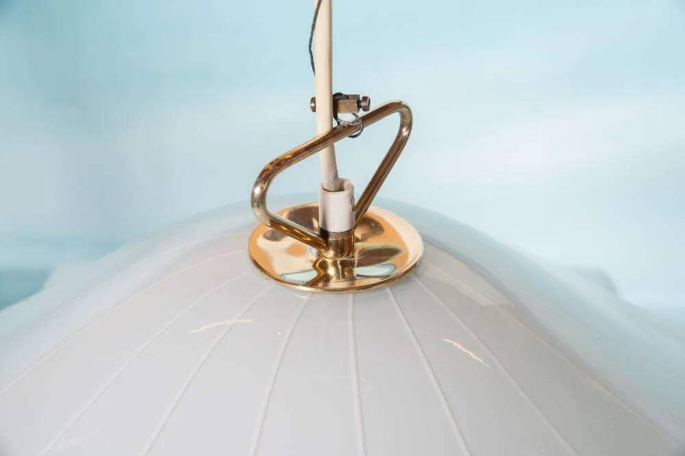 Vintage glass suspension lamp Kalmar Fazzoletto