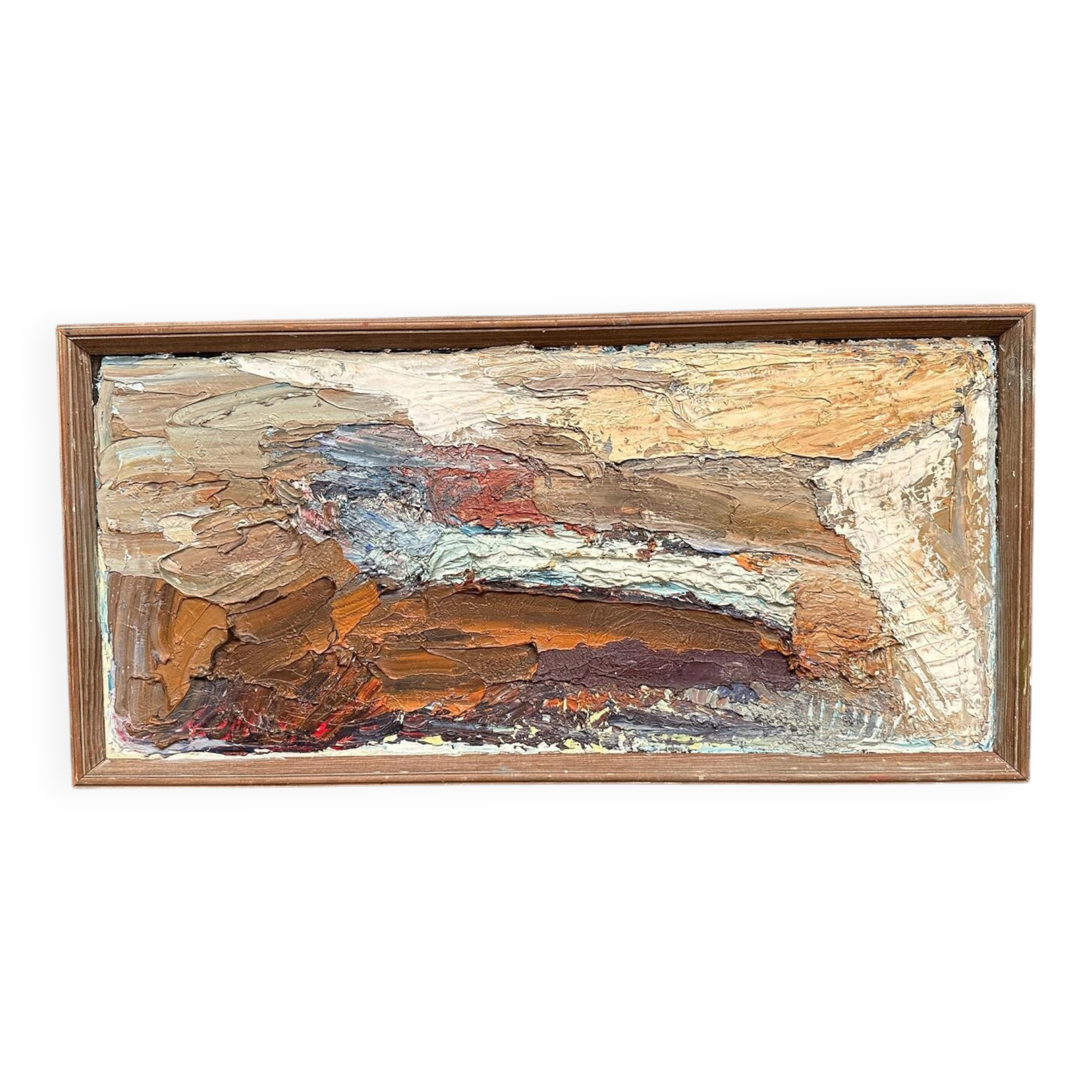 Original Swedish Oil On Canvas – “Abstract Composition” – Vintage & Framed