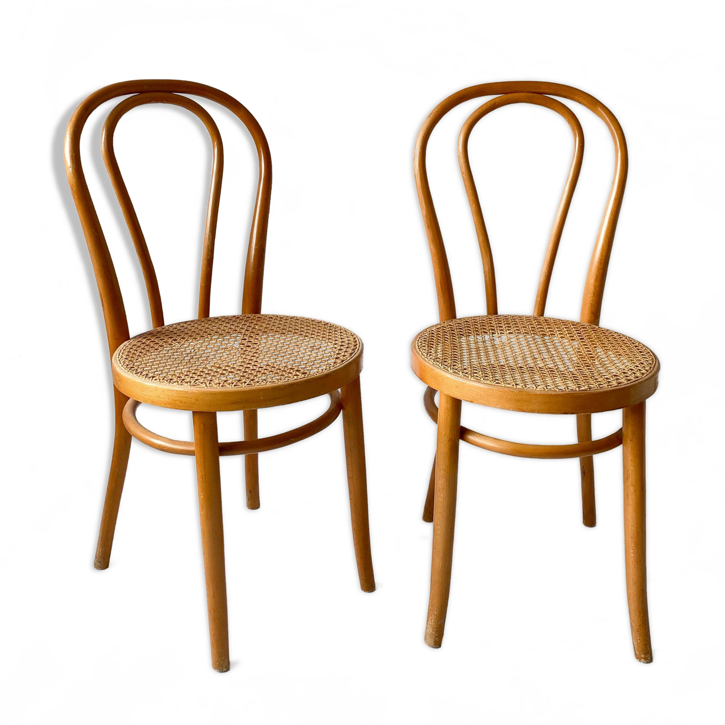Pair Chairs bistro canage