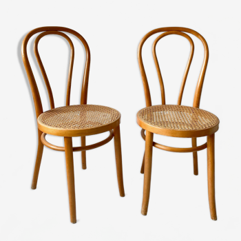 Chaises bistrot cannage