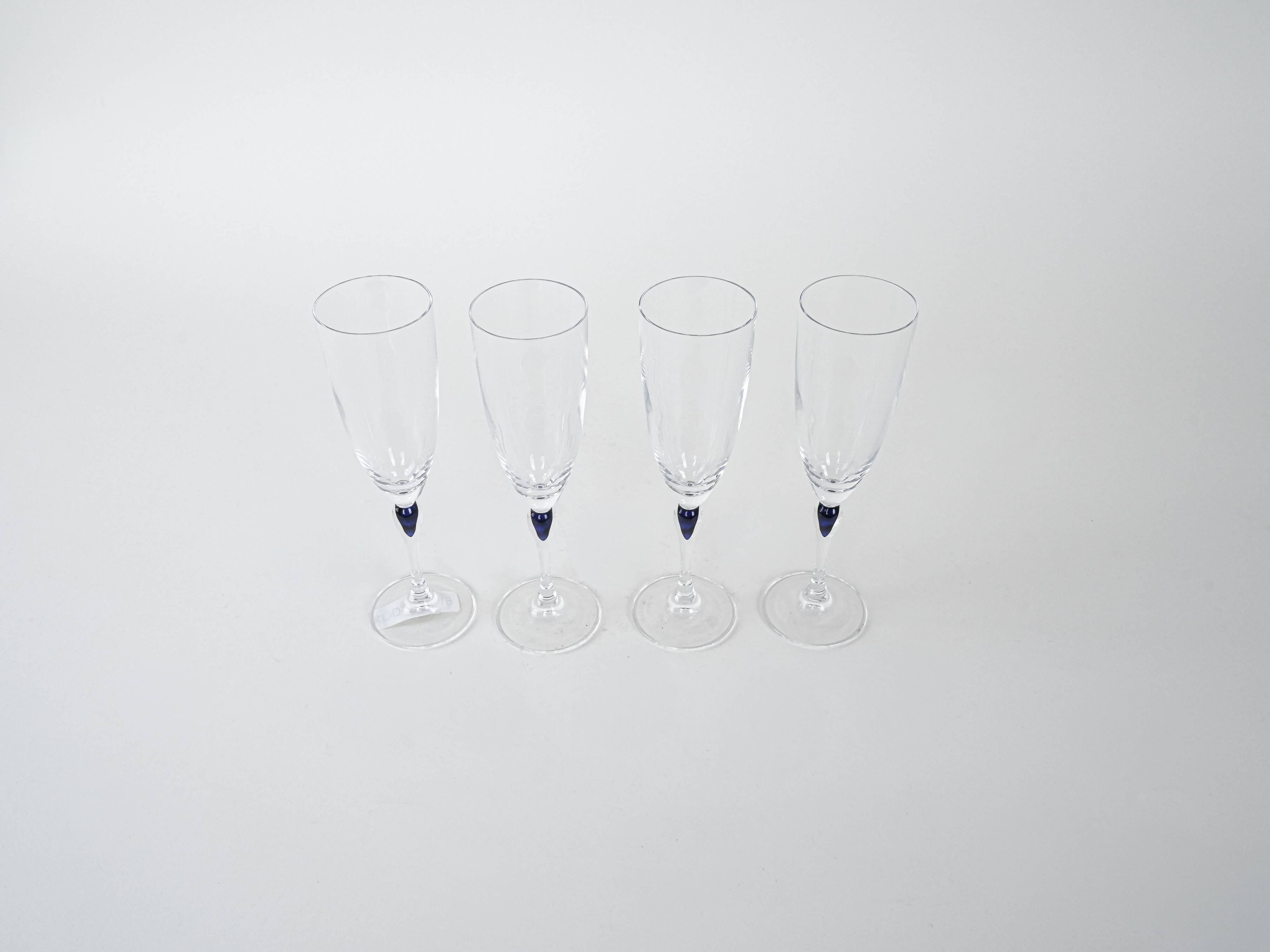 Set of four glasses, Danish design, 1970s, made in Denmark