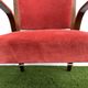 Hugues Steiner armchair, bow-wood model, curved wood and velvet, 1950