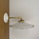 Applique abat-jour vintage en opaline blanche