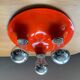Space Age saucer wall lamp with 3 lights from the 70s