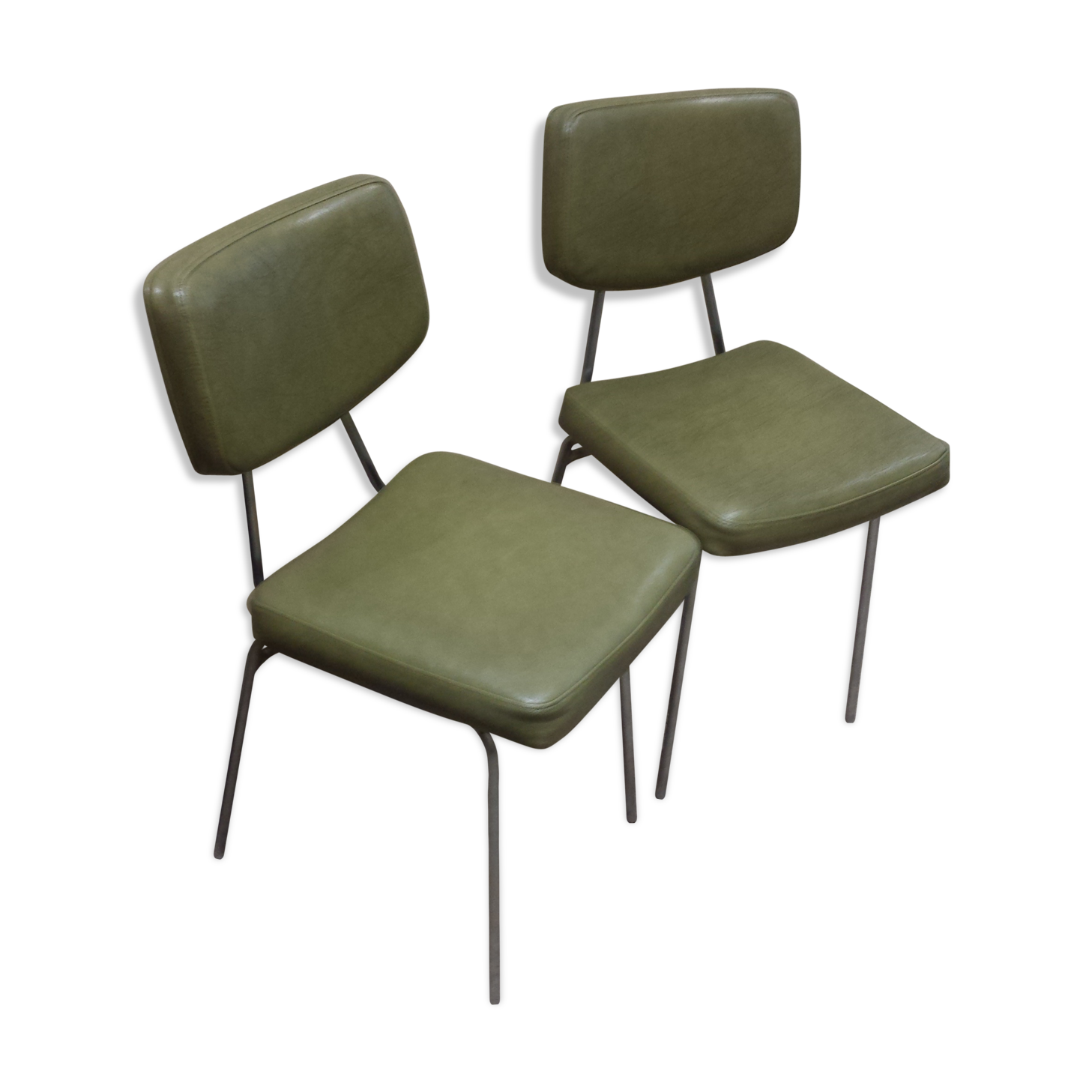 Set of 2 chairs in leatherette
