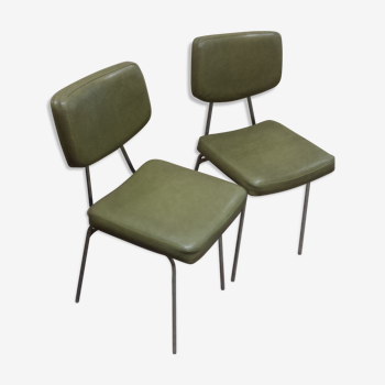 Set of 2 chairs in leatherette
