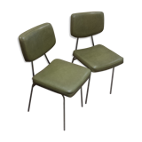 Set of 2 chairs in leatherette