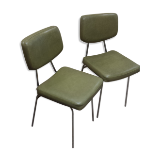 Set of 2 chairs in leatherette