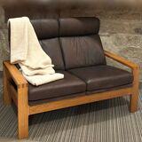 Danish two-seater leather sofa B. Morgensen