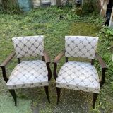 Paire de fauteuils bridge