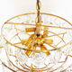 Stunning Crystal Glass and brass Chandelier by Palwa