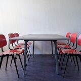 Set of 6 Revolt chairs by Friso Kramer for Ahrend de Cirkel, Netherlands, 1956