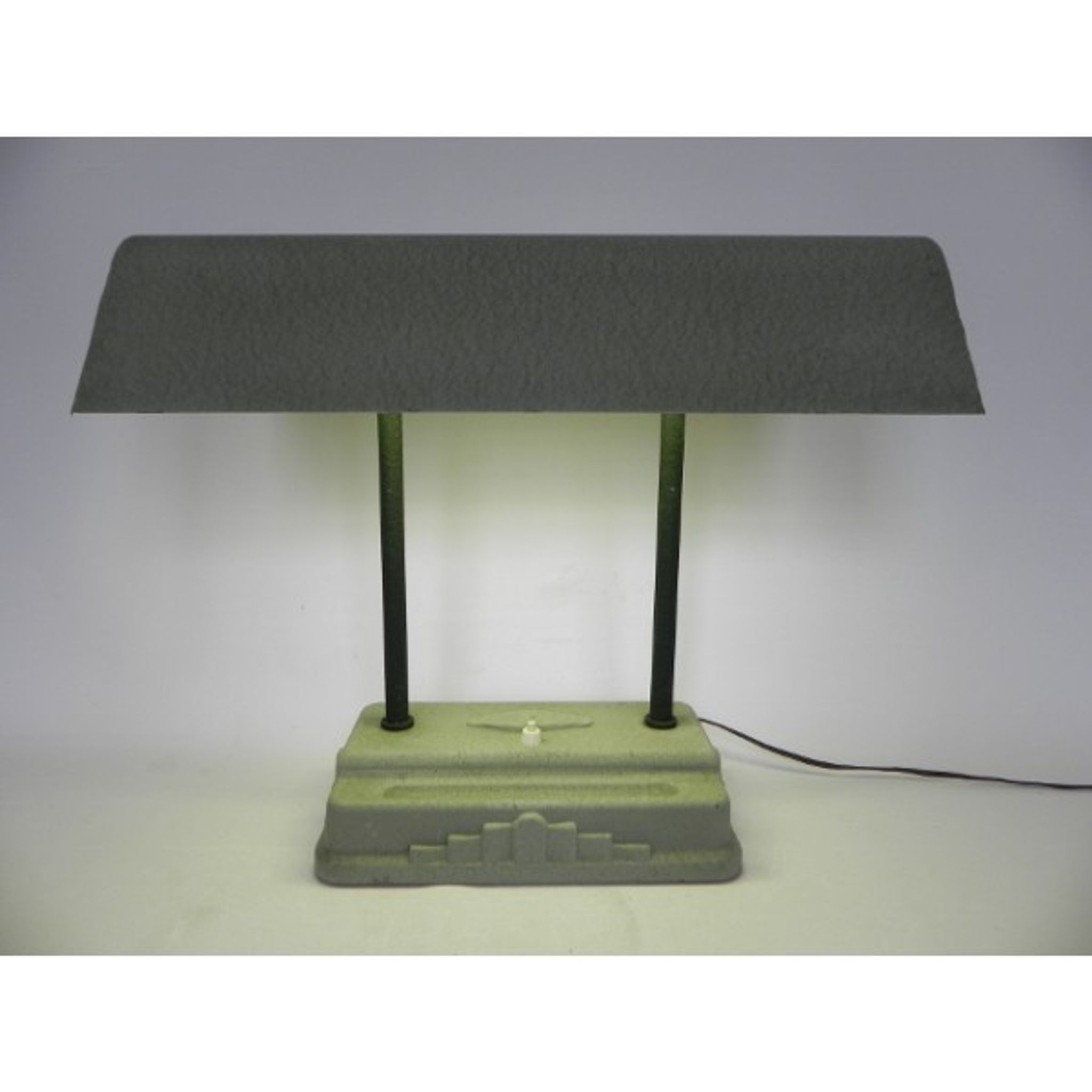 Lampe de bureau art déco Sevadac avec lampe fluorescente