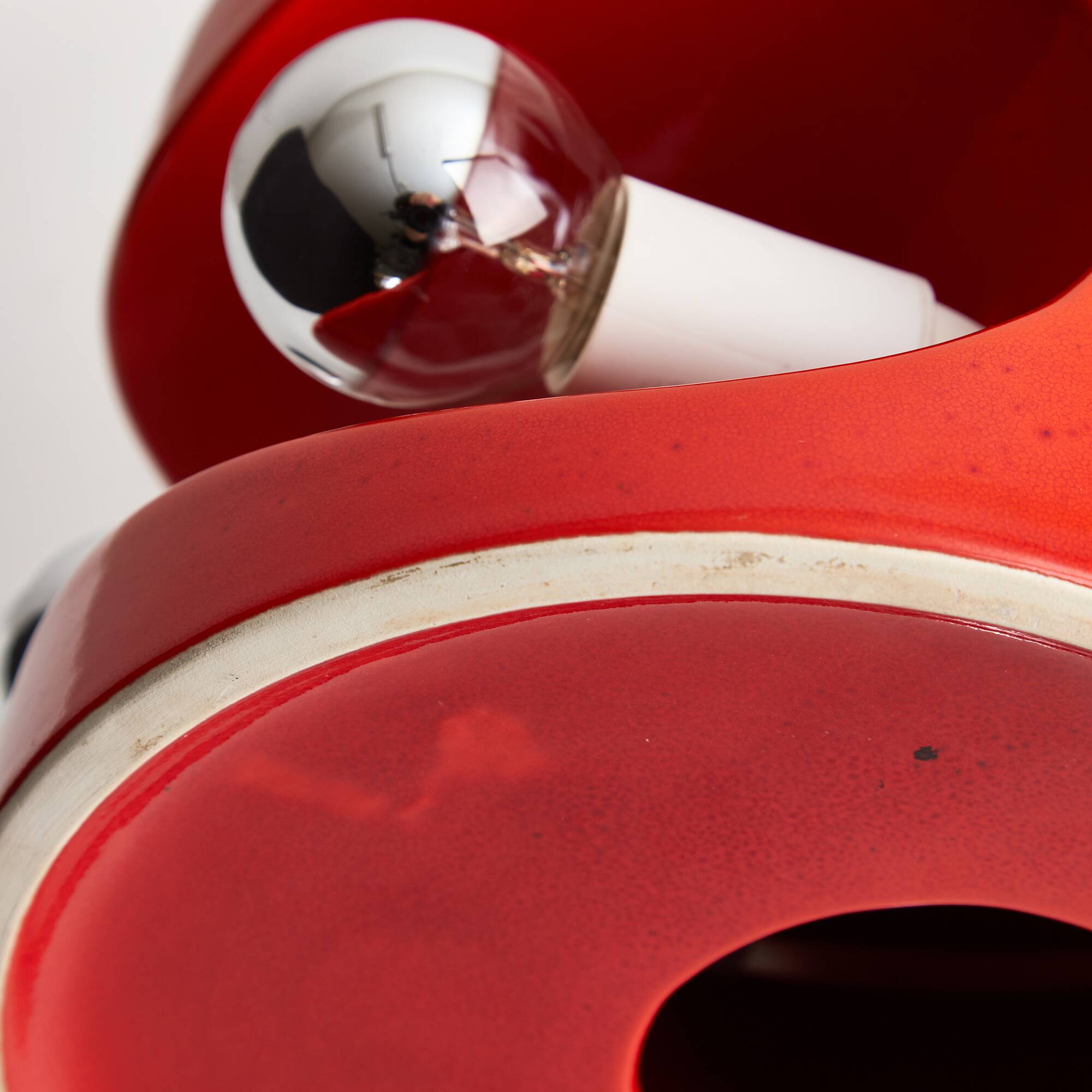 Perdomello 70 Orange Ceramic Table Lamp, 1970s