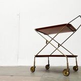 Mid-Century Teak and Metal Folding Bar by Silva Denmark, 1960s