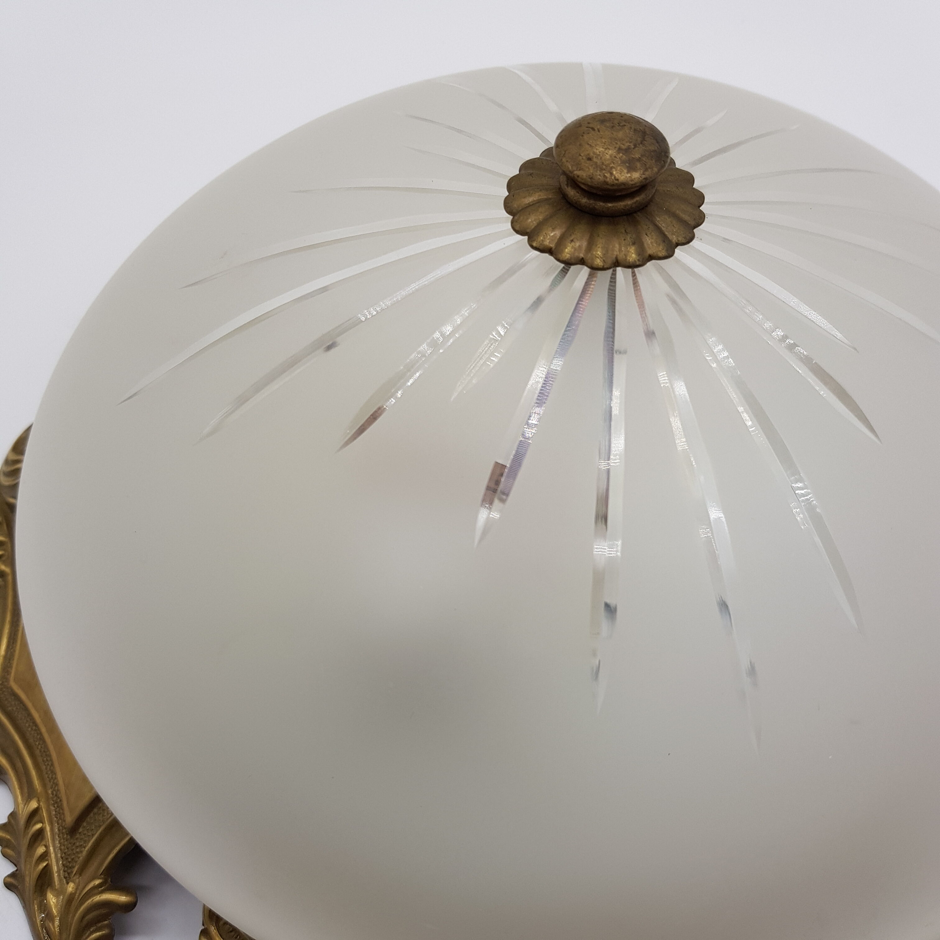 Chiselled glass globe