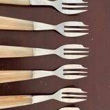 Set of 12 vintage forks and case