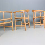 Set of four vintage First Chair PP201 by Hans J Wegner for Pp Furniture, De