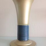 Blue and gold tulip vase in enamelled art deco style / 30s-40s