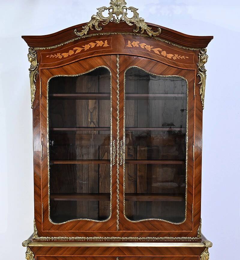 Library Two-Body in Rosewood and Marquetry, Louis XV style – End
