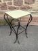 selette porte plante Console plant stand table d'appoint Formica et métal