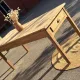 Large antique farmhouse table in solid raw oak with 1 drawer - 2m