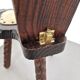Spanish tripod stool | Cow hide