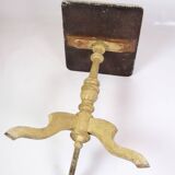 Original Painted Column Table Made In Grey & Yellowish Colors From 1840s
